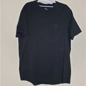 Armani Exchange XL Slim Fit Black Tee Shirt Short Sleeve